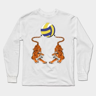 Tiger Volleyball Sports Team Jersey - White Version Long Sleeve T-Shirt